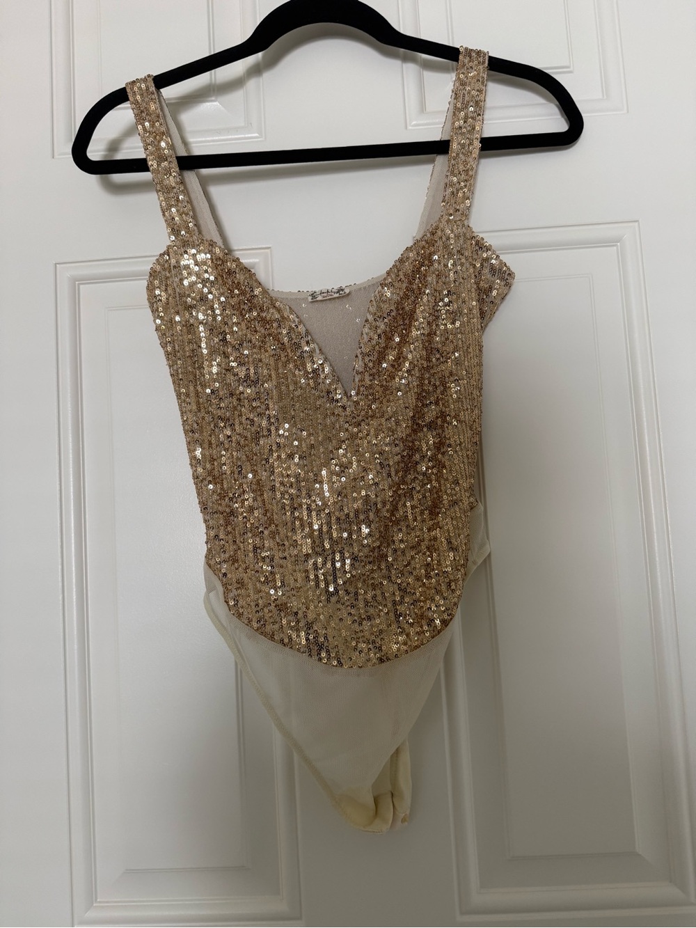 Free People Gold Sequin Bodysuit - Picture 3 of 5